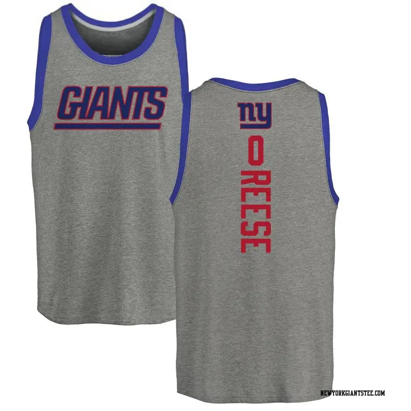 Men's New York Giants ＃0 Arvell Reese Ash Backer Tank Top