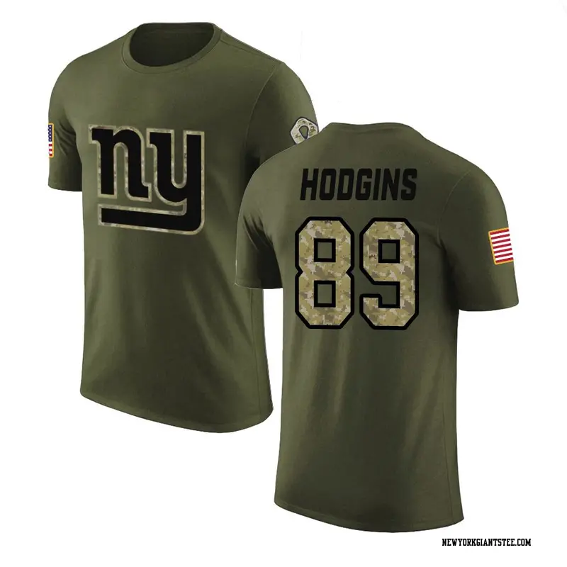 Men's New York Giants ＃89 Isaiah Hodgins Olive Salute to Service T-Shirt