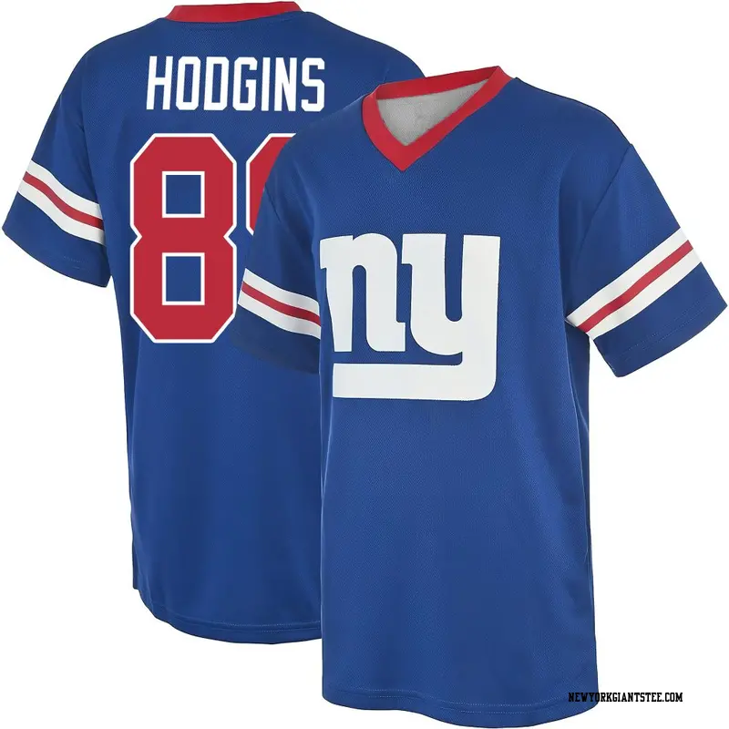 Men's New York Giants ＃89 Isaiah Hodgins Royal Name & Number Game Day V-Neck T-Shirt