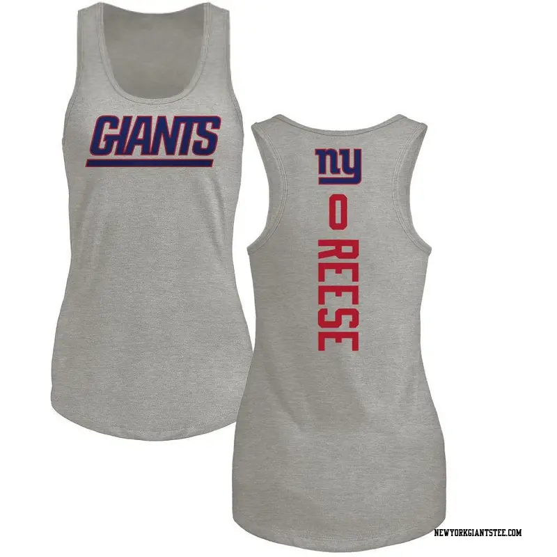 Women's New York Giants ＃0 Arvell Reese Ash Backer Tank Top