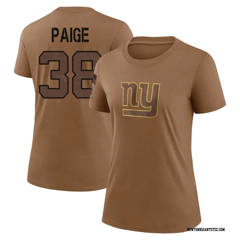 Women's New York Giants ＃38 Makari Paige Brown 2023 Salute To Service Performance T-Shirt