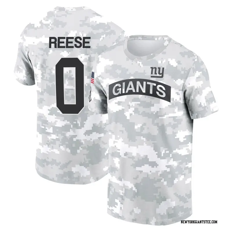 Youth New York Giants ＃0 Arvell Reese Camo Arctic 2024 Salute to Service Performance T-Shirt