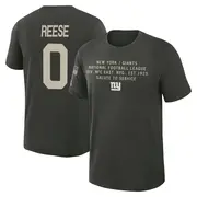 Youth New York Giants ＃0 Arvell Reese Dark/Green 2025 Salute to Service Sideline Slub T-Shirt