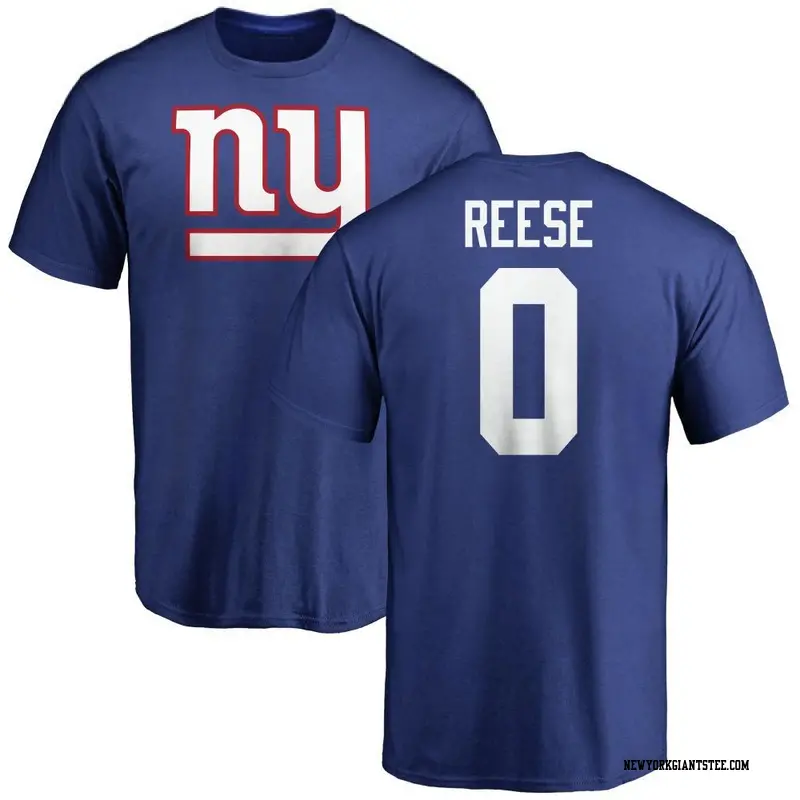 Youth New York Giants ＃0 Arvell Reese Royal Name & Number Logo T-Shirt