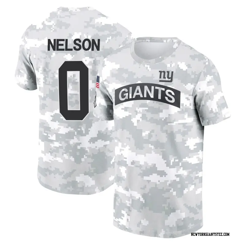 Youth New York Giants ＃0 Braylen Nelson Camo Arctic 2024 Salute to Service Performance T-Shirt