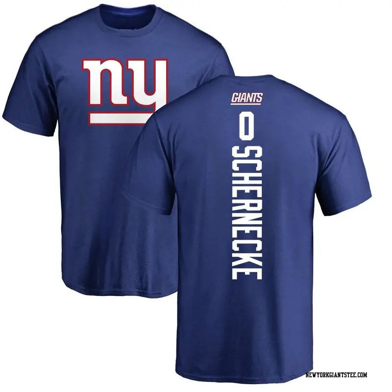Youth New York Giants ＃0 Ryan Schernecke Royal Backer T-Shirt