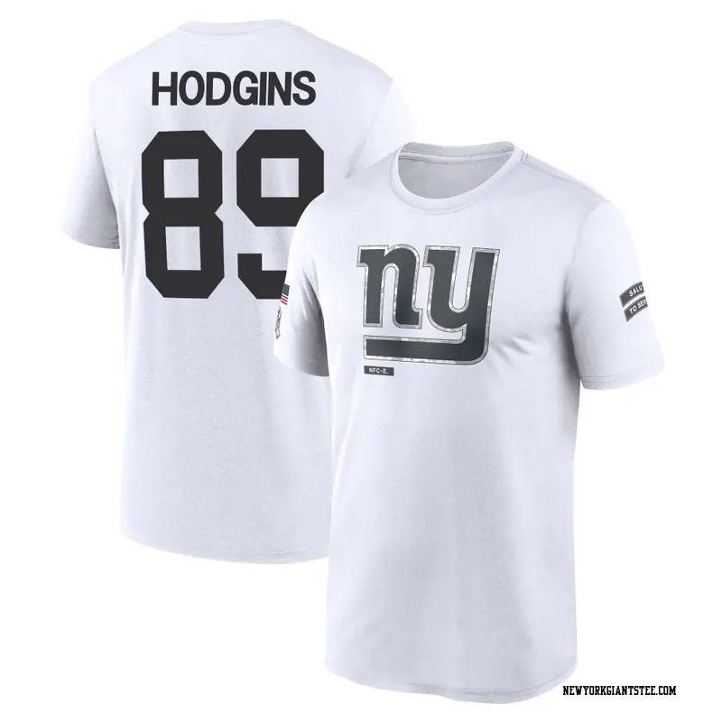 Youth New York Giants ＃89 Isaiah Hodgins White 2024 Salute to Service Performance T-Shirt